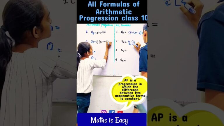 All Formulas of Arithmetic Progression (AP) | Class 10 Maths #shorts #youtubeshorts #viral #fun #ap