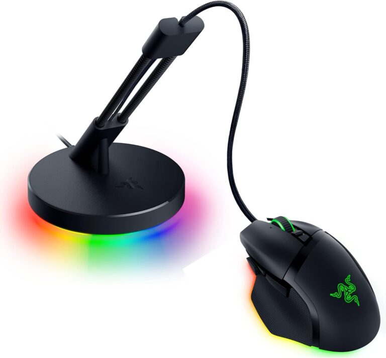 Razer Basilisk V3 Customizable Ergonomic Gaming Mouse + Gaming Mouse Bungee V3 Chroma Bundle